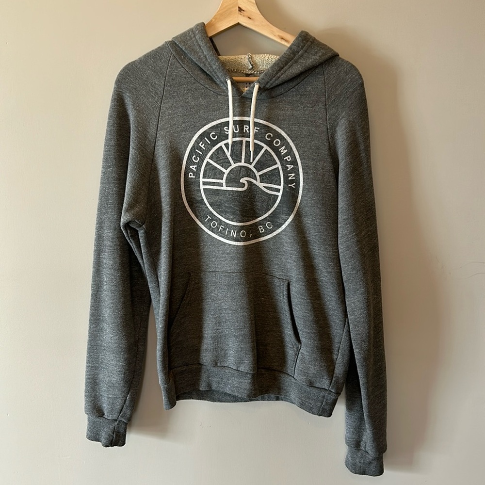 Pacific Surf Company Women's Gray Terry Cloth Pullover Hoodie